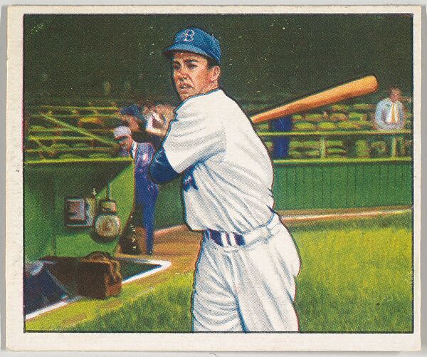 Edwin "Duke" Snider, Outfield, Brooklyn Dodgers, from the Picture Card Collectors Series (R406-4) issued by Bowman Gum, Issued by Bowman Gum Company, Commercial color lithograph 