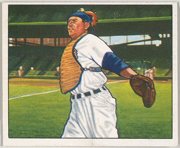Mickey Owen, Catcher, Chicago Cubs, from the Picture Card Collectors Series (R406-4) issued by Bowman Gum, Issued by Bowman Gum Company, Commercial color lithograph 