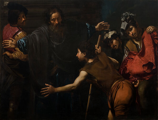 Return of the Prodigal Son, Valentin de Boulogne (French, Coulommiers-en-Brie 1591–1632 Rome), Oil on canvas 