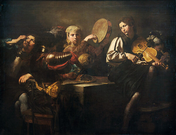Musicians and Soldiers, Valentin de Boulogne (French, Coulommiers-en-Brie 1591–1632 Rome), Oil on canvas 