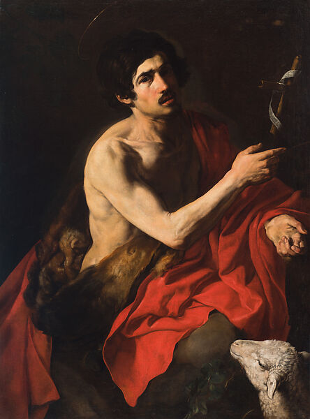 Saint John the Baptist, Valentin de Boulogne (French, Coulommiers-en-Brie 1591–1632 Rome), Oil on canvas 