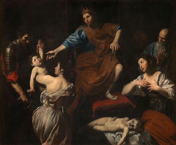 Judgment of Solomon, Valentin de Boulogne (French, Coulommiers-en-Brie 1591–1632 Rome), Oil on canvas 