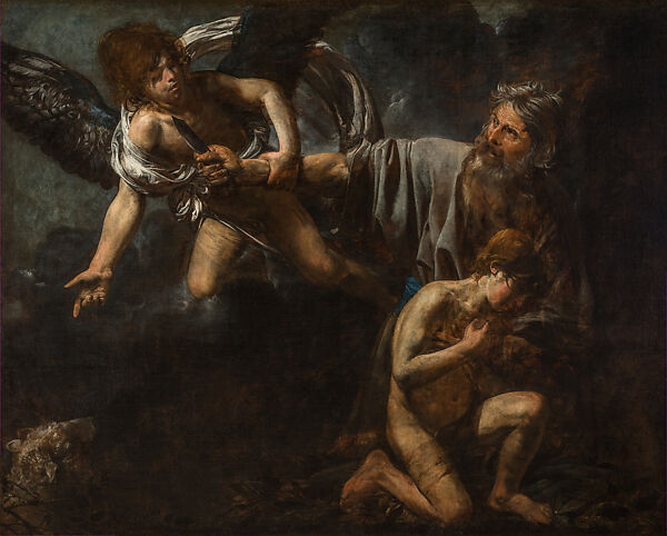 Abraham Sacrificing Isaac, Valentin de Boulogne (French, Coulommiers-en-Brie 1591–1632 Rome), Oil on canvas 