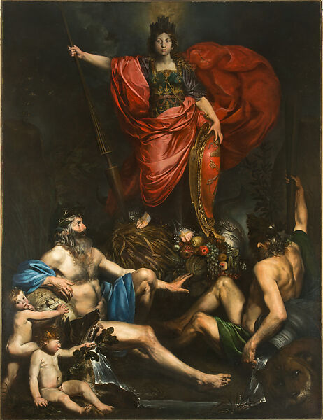 Allegory of Italy, Valentin de Boulogne (French, Coulommiers-en-Brie 1591–1632 Rome), Oil on canvas 