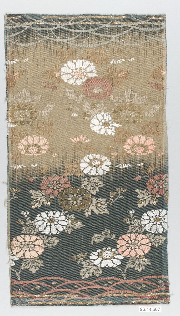 Piece, Silk, metallic thread, Japan 