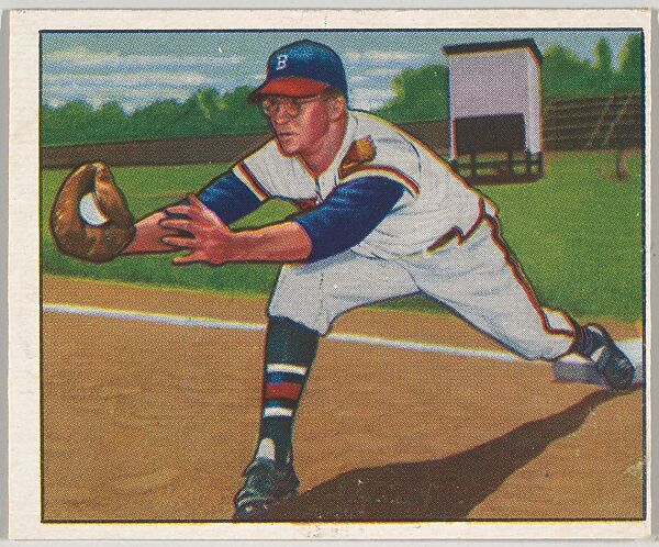 Earl Torgeson, 1st Base, Boston Braves, from the Picture Card Collectors Series (R406-4) issued by Bowman Gum, Issued by Bowman Gum Company, Commercial color lithograph 