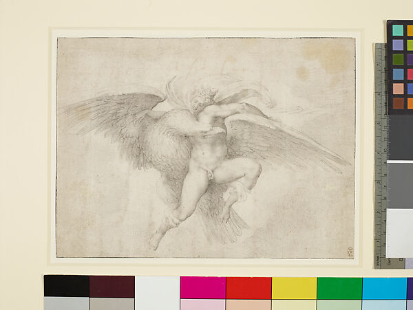 Ganymede, Giulio Clovio (Italian, Brizane 1498–1578 Rome), Black chalk 