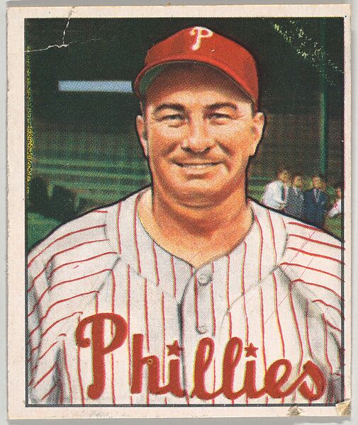 Eddie Sawyer, Manager, Philadelphia Phillies, from the Picture Card Collectors Series (R406-4) issued by Bowman Gum, Issued by Bowman Gum Company, Commercial color lithograph 