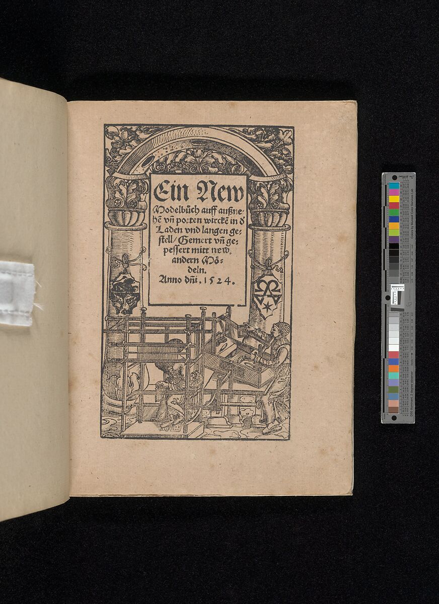 Ein new Modelbuch..., title page (recto), Johann Schönsperger the Younger (German, active 1510–30), Woodcut 