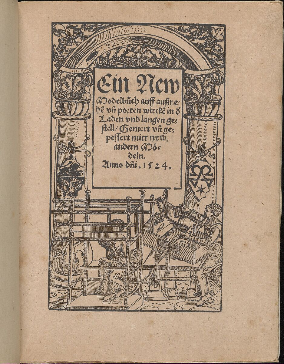 Ein new Modelbuch..., title page (recto), Johann Schönsperger the Younger (German, active 1510–30), Woodcut