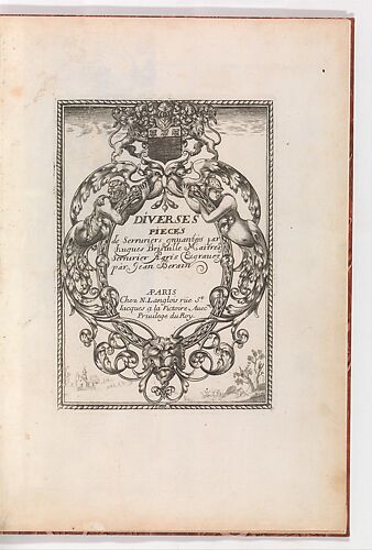 Diverses Pieces de Serruriers, title page (recto)