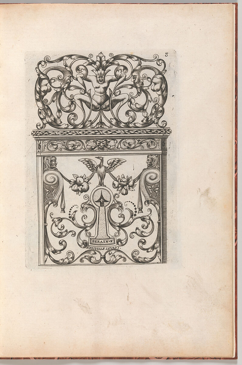 Diverses Pieces de Serruriers, page 9 (recto), Jean Berain (French, Saint-Mihiel 1640–1711 Paris), Engraving 