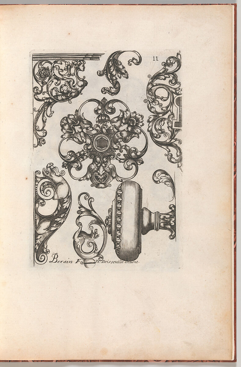 Diverses Pieces de Serruriers, page 12 (recto), Jean Berain (French, Saint-Mihiel 1640–1711 Paris), Engraving 