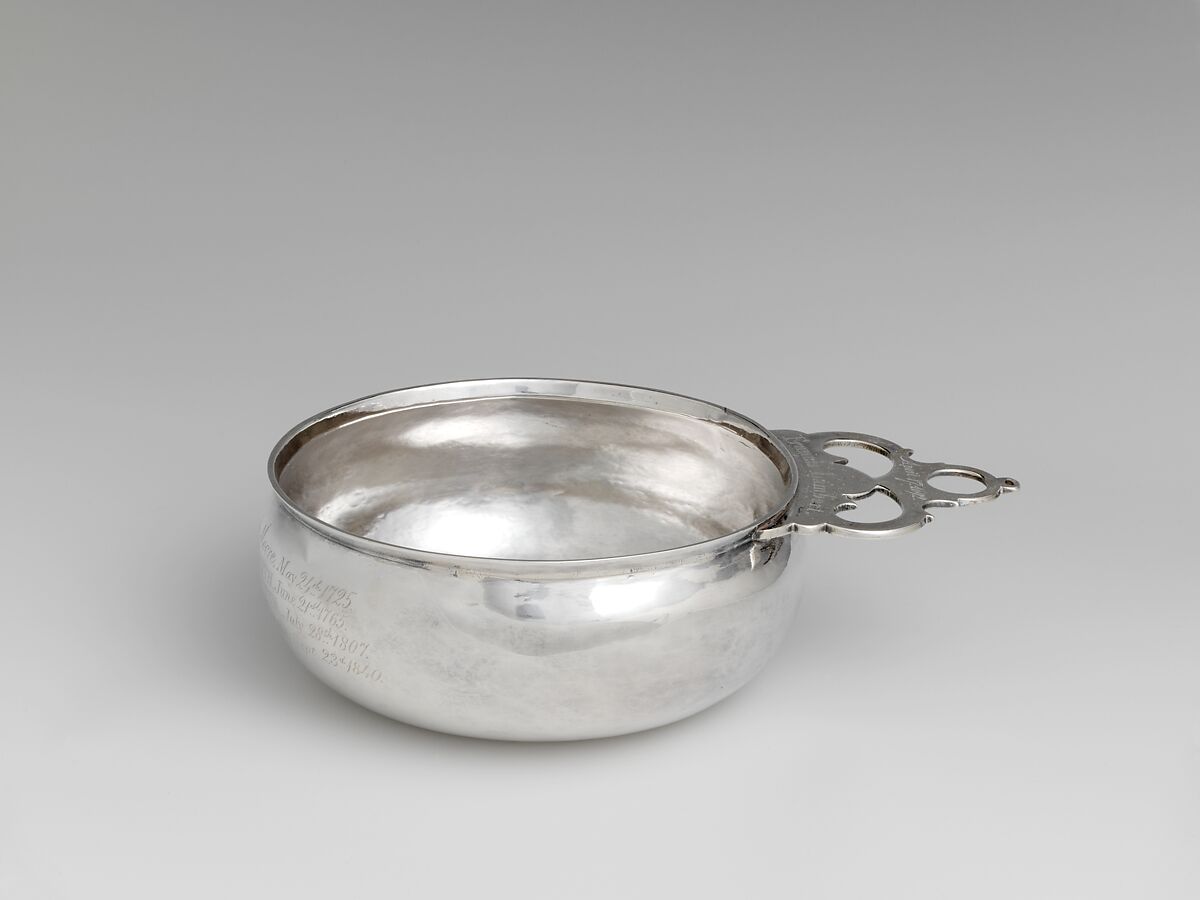 Porringer, Adrian Bancker (1703–1772), Silver, American 