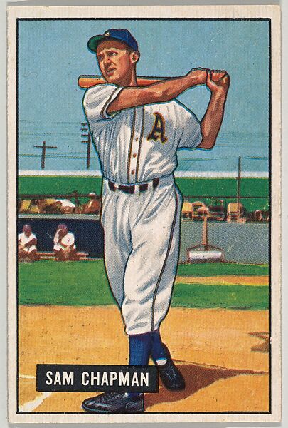 Sam Chapman, Outfield, Philadelphia Athletics, from Picture Cards, series 5 (R406-5) issued by Bowman Gum, Issued by Bowman Gum Company, Commercial color lithograph 
