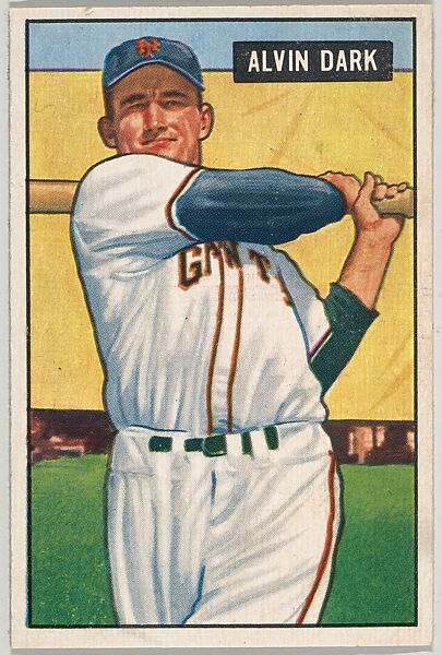 Alvin Dark, Shortstop, New York Giants, from Picture Cards, series 5 (R406-5) issued by Bowman Gum, Issued by Bowman Gum Company, Commercial color lithograph 