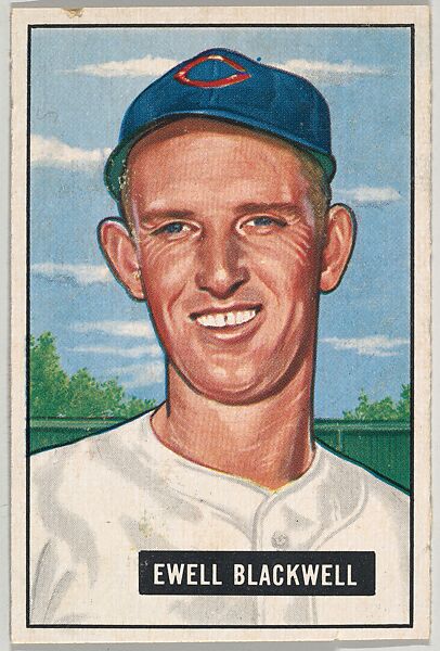 Ewell Blackwell, Pitcher, Cincinnati Reds, from Picture Cards, series 5 (R406-5) issued by Bowman Gum, Issued by Bowman Gum Company, Commercial color lithograph 