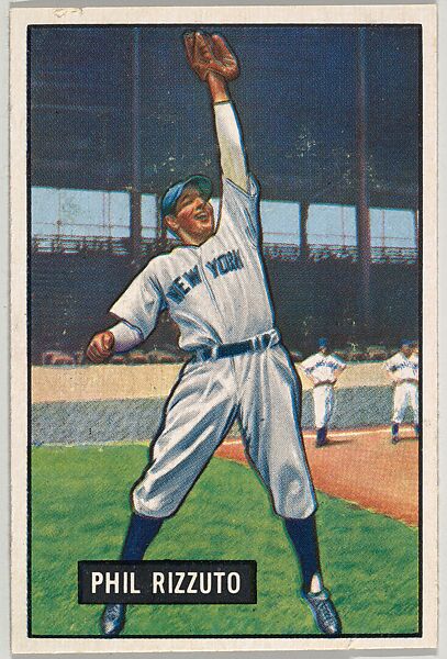Issued by Bowman Gum Company, Phil Rizzuto, Shortstop, New York Yankees,  from Picture Cards, series 5 (R406-5) issued by Bowman Gum