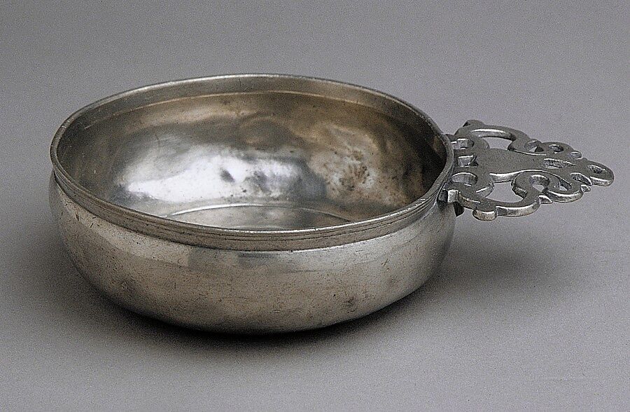 Porringer, Frederick Bassett (1740–1800), Pewter, American 