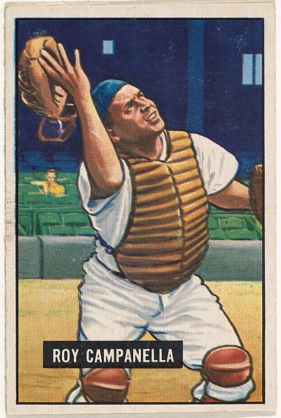 Roy Campanella, Catcher, Brooklyn Dodgers, from Picture Cards, series 5 (R406-5) issued by Bowman Gum, Issued by Bowman Gum Company, Commercial color lithograph 