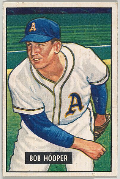 Bob Hooper, Pitcher, Philadelphia Athletics, from Picture Cards, series 5 (R406-5) issued by Bowman Gum, Issued by Bowman Gum Company, Commercial color lithograph 