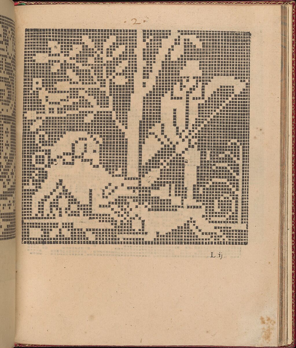 Les Singuliers et Nouveaux Portraicts... page 42 (recto), Federico de Vinciolo (Italian, active Paris, ca. 1587–99), Woodcut 