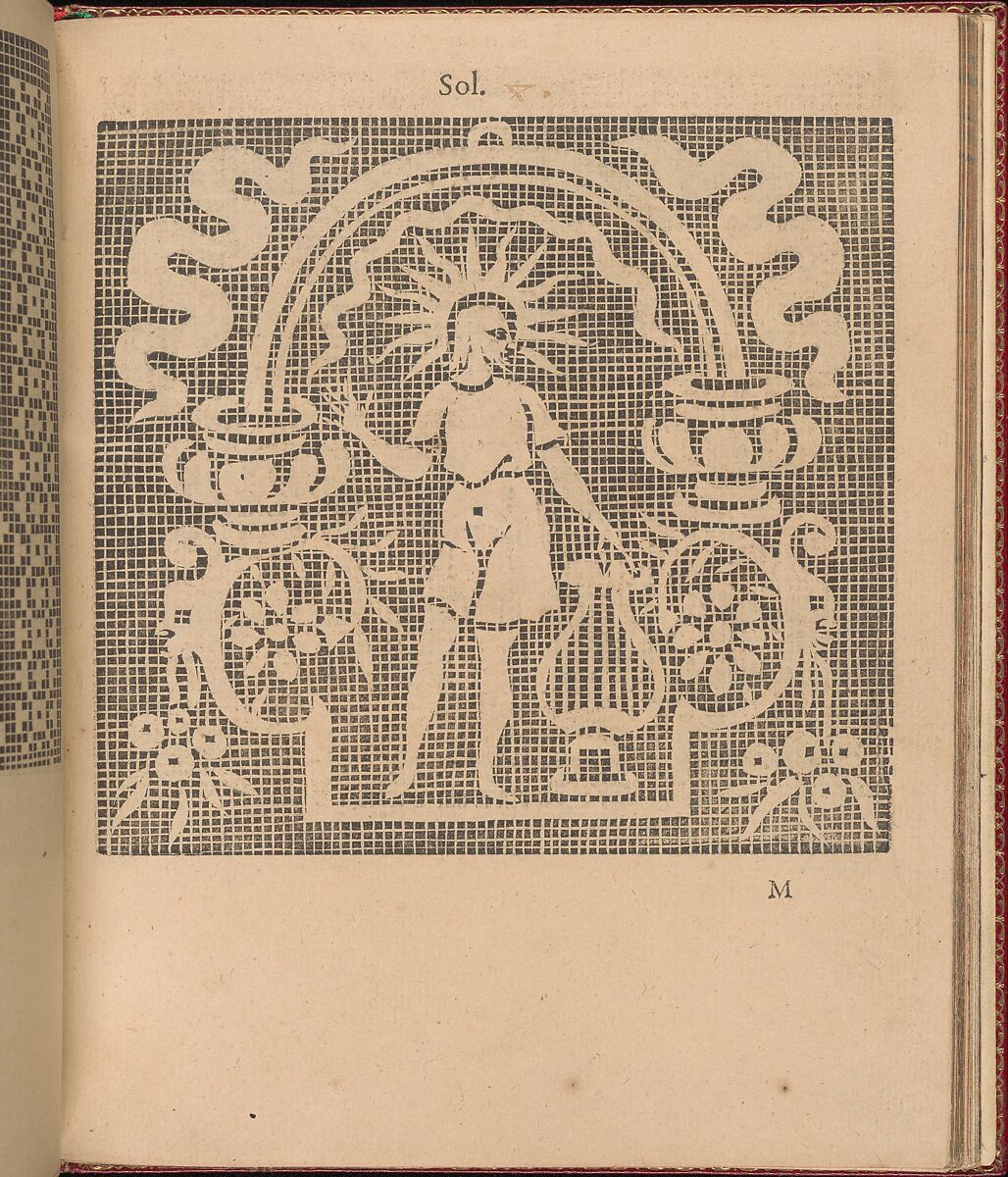 Les Singuliers et Nouveaux Portraicts... page 45 (recto), Federico de Vinciolo (Italian, active Paris, ca. 1587–99), Woodcut 