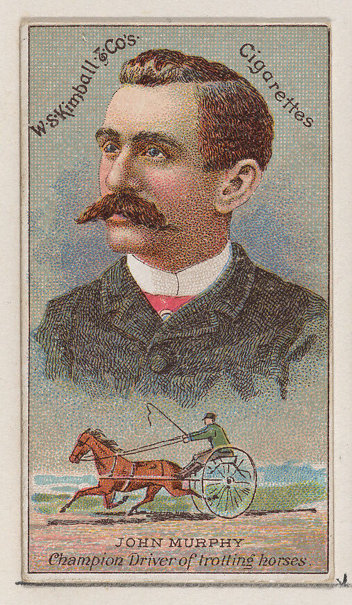 John Murphy, Champion Driver of Trolling Horses, from the Champions of Games and Sports series (N184, Type 1) issued by W.S. Kimball & Co., Issued by W.S. Kimball &amp; Co., Commercial color lithograph 