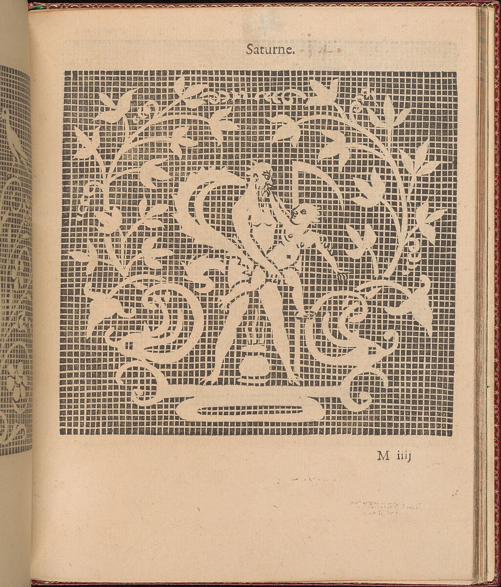 Les Singuliers et Nouveaux Portraicts... page 48 (recto), Federico de Vinciolo (Italian, active Paris, ca. 1587–99), Woodcut 