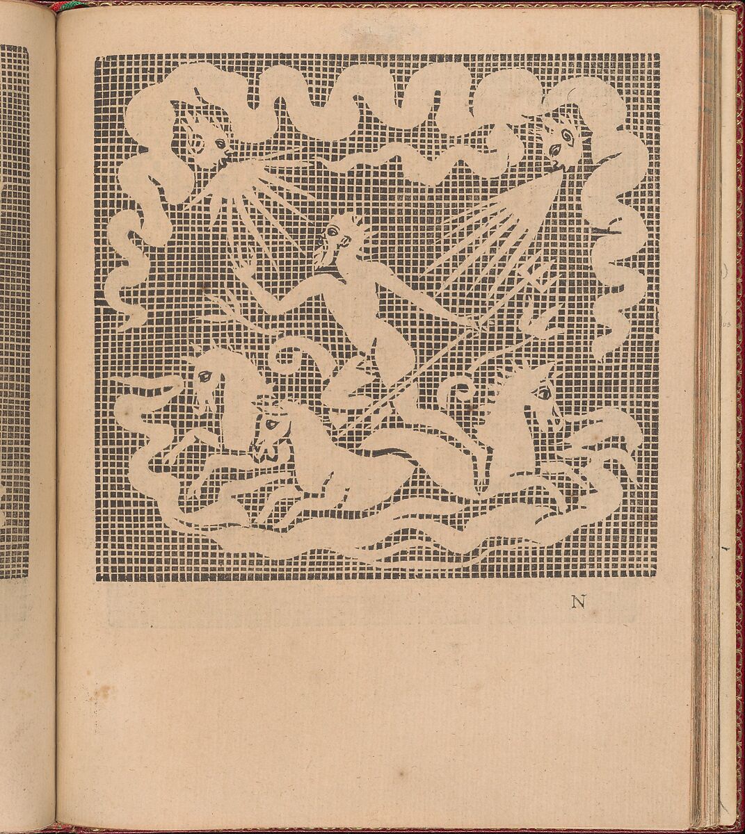 Les Singuliers et Nouveaux Portraicts... page 49 (recto), Federico de Vinciolo (Italian, active Paris, ca. 1587–99), Woodcut 