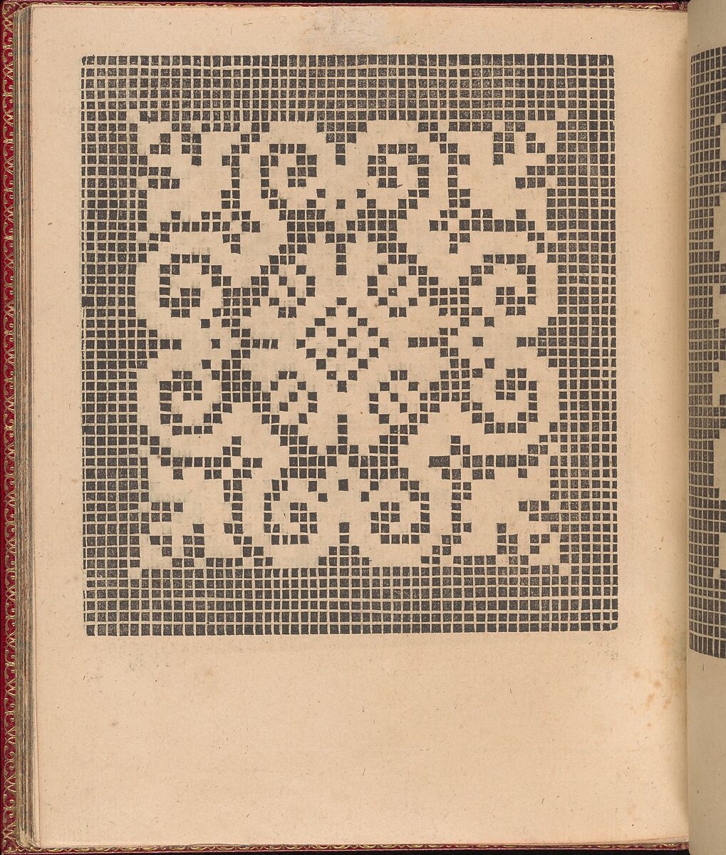 Les Singuliers et Nouveaux Portraicts... page 51 (verso), Federico de Vinciolo (Italian, active Paris, ca. 1587–99), Woodcut 