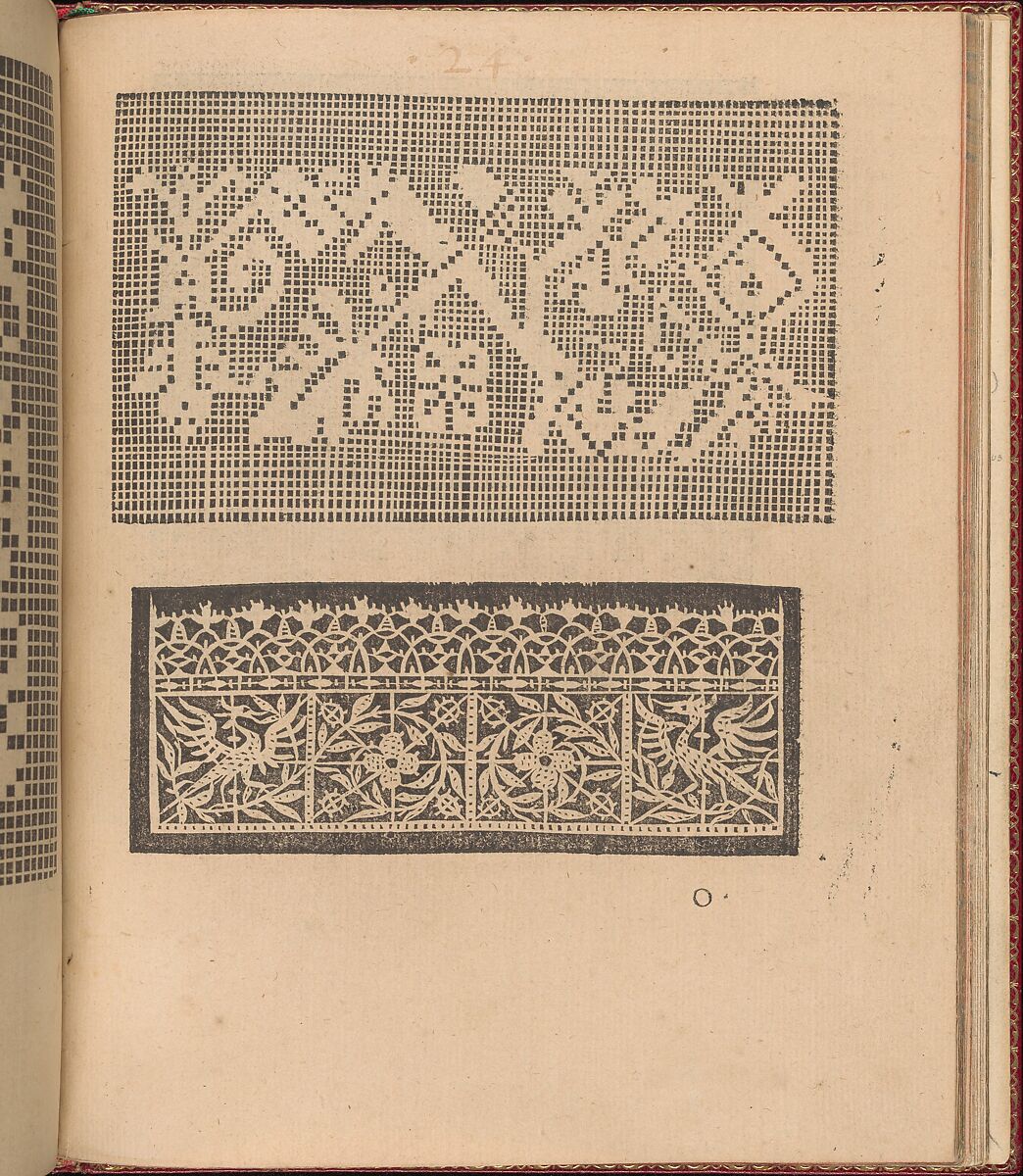 Les Singuliers et Nouveaux Portraicts... page 53 (recto), Federico de Vinciolo (Italian, active Paris, ca. 1587–99), Woodcut 