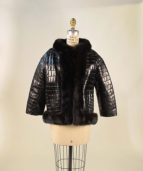 "Chicago", House of Dior (French, founded 1946), crocodile, mink, silk, French