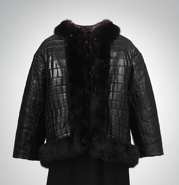 "Chicago", House of Dior (French, founded 1946), crocodile, mink, silk, French