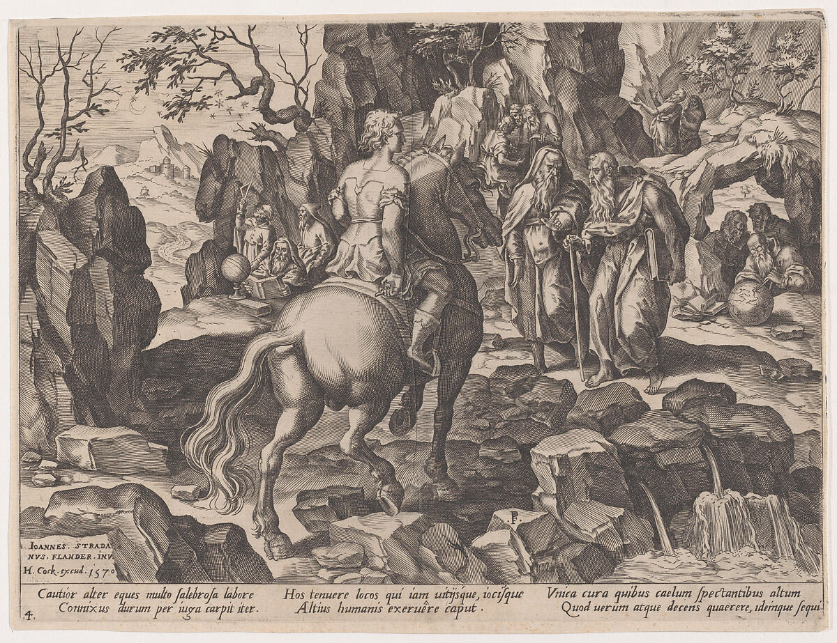Amassing Knowledge, from The Course of Human Life, Pieter Jalhea Furnius (Flemish, 1545–1610), Engraving 