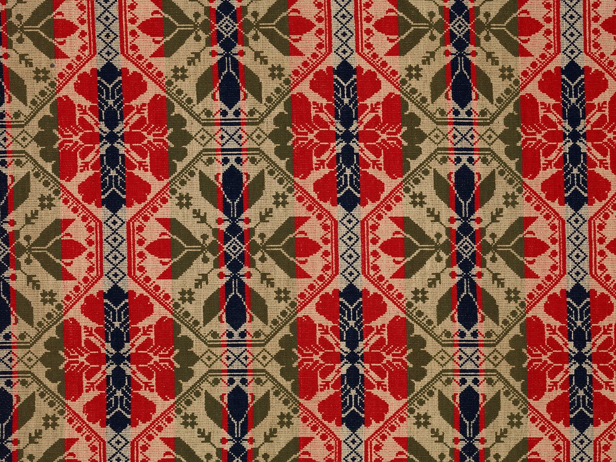 Coverlet, Leonard Metz (1810–ca. 1885), Wool and cotton, American