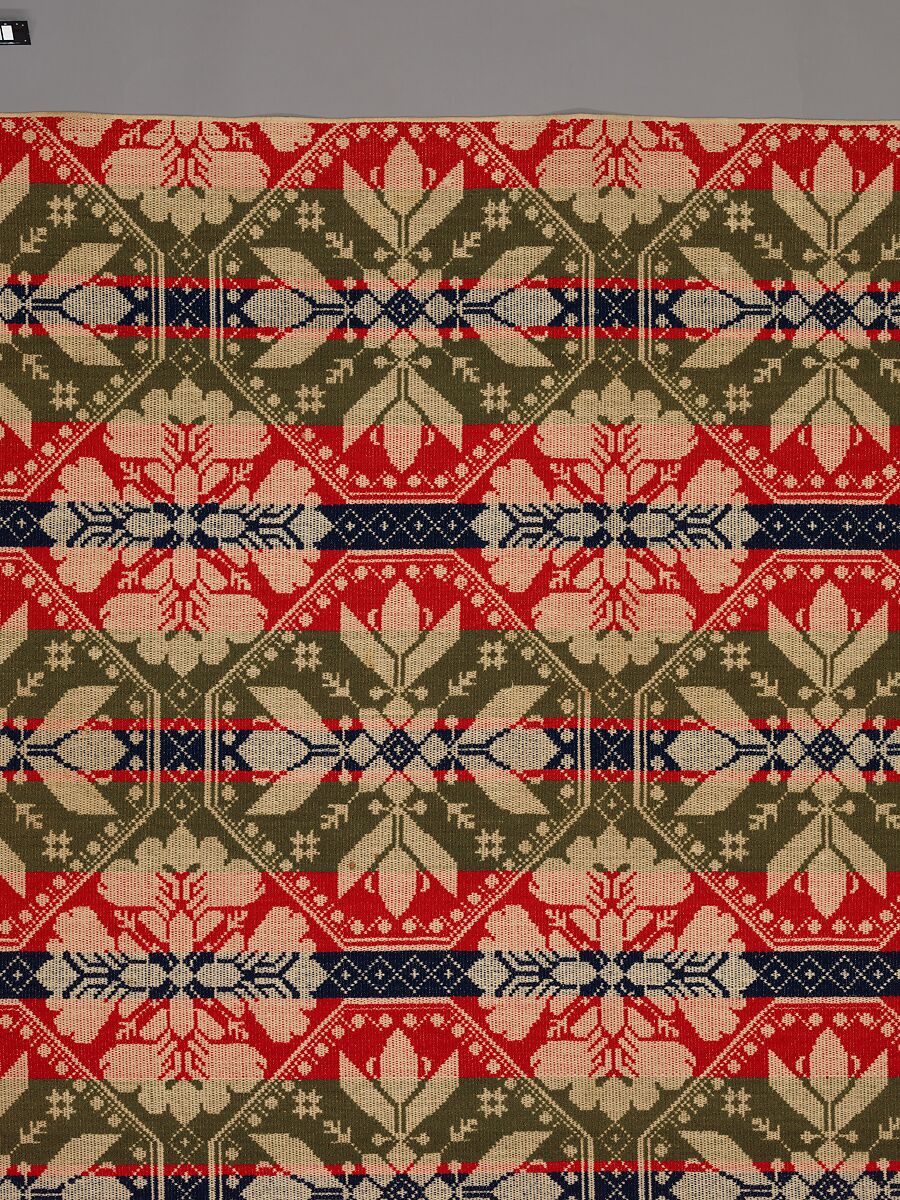 Coverlet, Leonard Metz (1810–ca. 1885), Wool and cotton, American