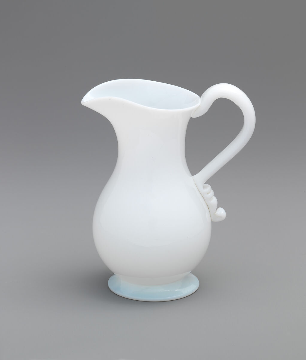 Cream pitcher, Glass, blown, American