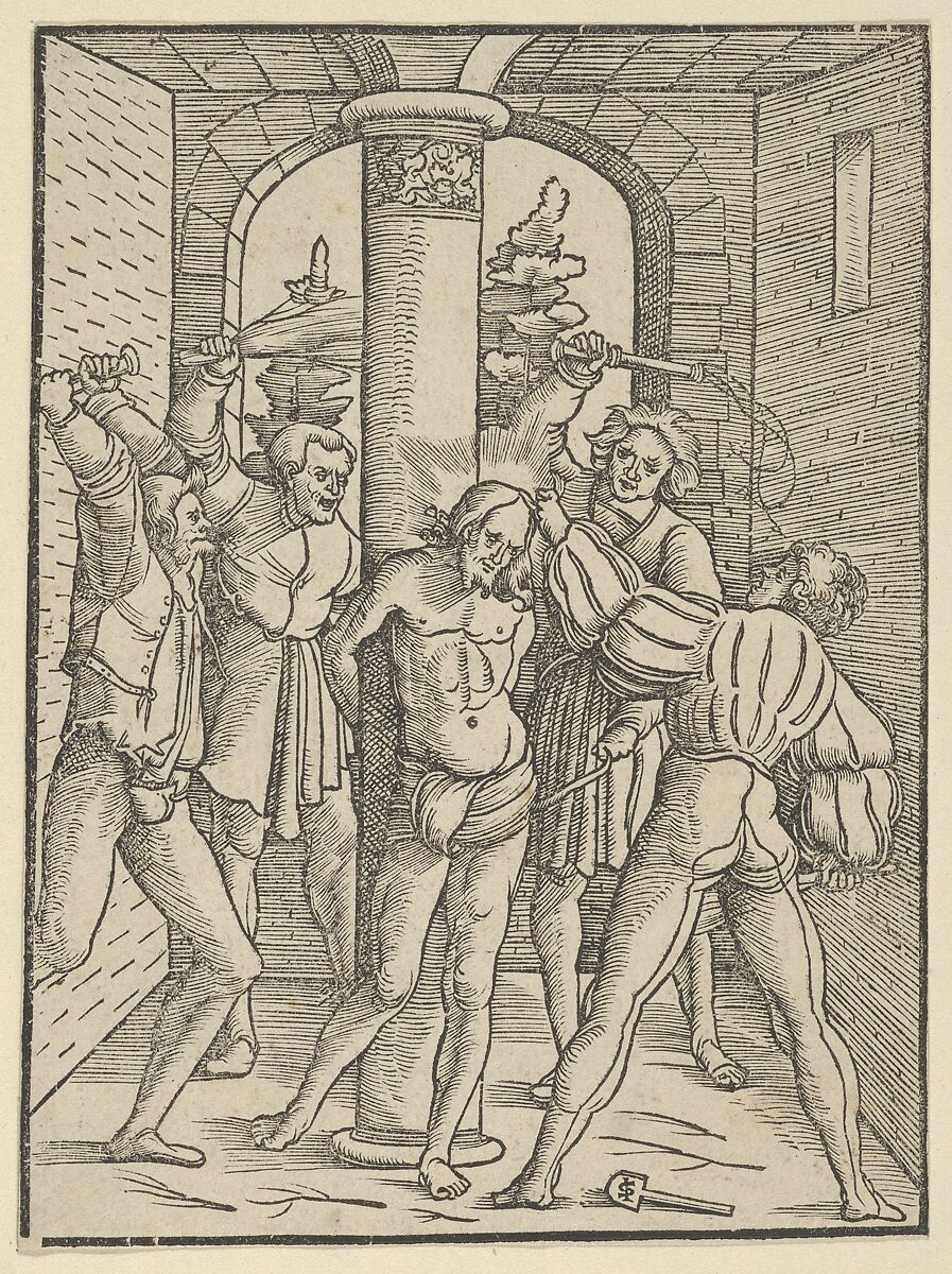 Christ Scourged, from "The Doctrine, Life, and Passion of Jesus Christ", Hans Schäufelein (German, Nuremberg ca. 1480–ca. 1540 Nördlingen), Woodcut 
