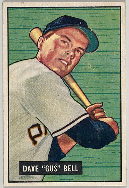 Dave "Gus" Bell, Outfield, Pittsburgh Pirates, from Picture Cards, series 5 (R406-5) issued by Bowman Gum, Issued by Bowman Gum Company, Commercial color lithograph 