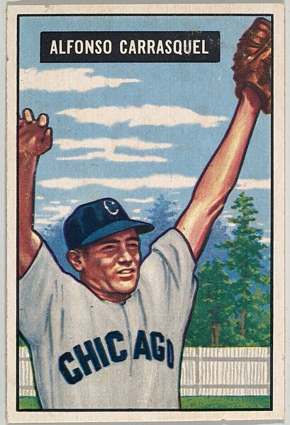 Alfonso Carrasquel, Shortstop, Chicago White Sox, from Picture Cards, series 5 (R406-5) issued by Bowman Gum, Issued by Bowman Gum Company, Commercial color lithograph 