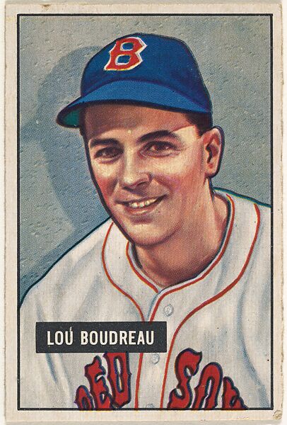 Issued by Bowman Gum Company | Lou Boudreau, Shortstop, Boston Red Sox ...