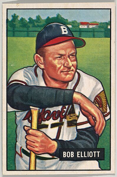 Bob Elliott, 3rd Base, Boston Braves, from Picture Cards, series 5 (R406-5) issued by Bowman Gum, Issued by Bowman Gum Company, Commercial color lithograph 