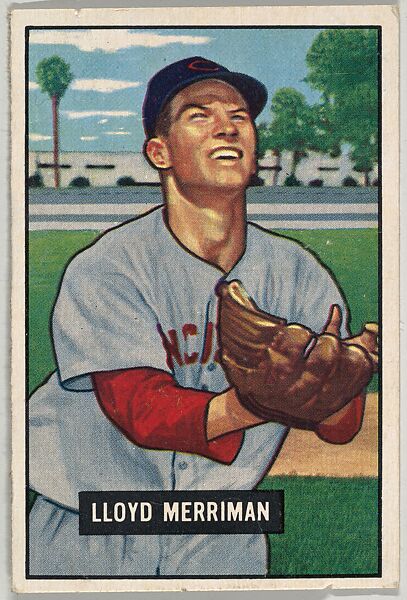 Lloyd Merriman, Outfield, Cincinnati Reds, from Picture Cards, series 5 (R406-5) issued by Bowman Gum, Issued by Bowman Gum Company, Commercial color lithograph 