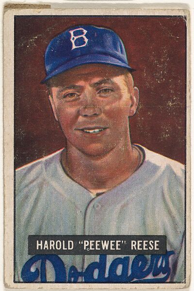 Harold "Peewee" Reese, Shortstop, Brooklyn Dodgers, from Picture Cards, series 5 (R406-5) issued by Bowman Gum, Issued by Bowman Gum Company, Commercial color lithograph 