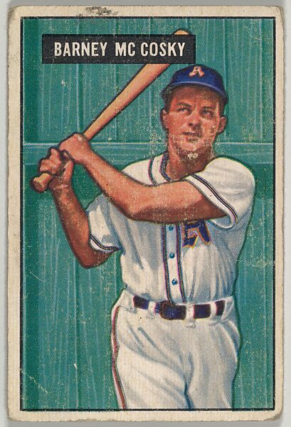 Barney McCosky, Outfield, Philadelphia Athletics, from Picture Cards, series 5 (R406-5) issued by Bowman Gum, Issued by Bowman Gum Company, Commercial color lithograph 
