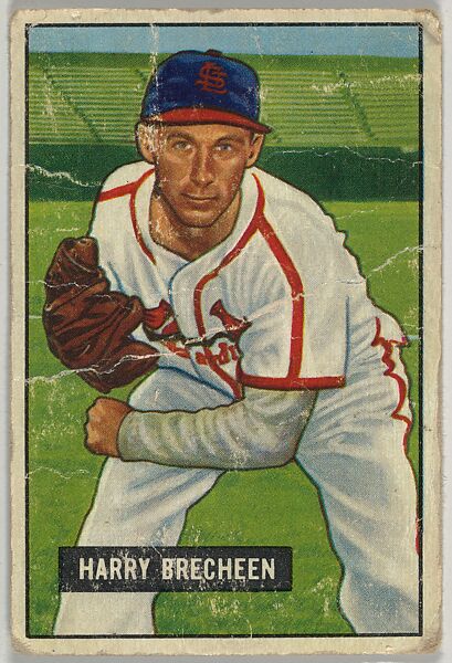 Harry Brecheen, Pitcher, St. Louid Cardinals, from Picture Cards, series 5 (R406-5) issued by Bowman Gum, Issued by Bowman Gum Company, Commercial color lithograph 