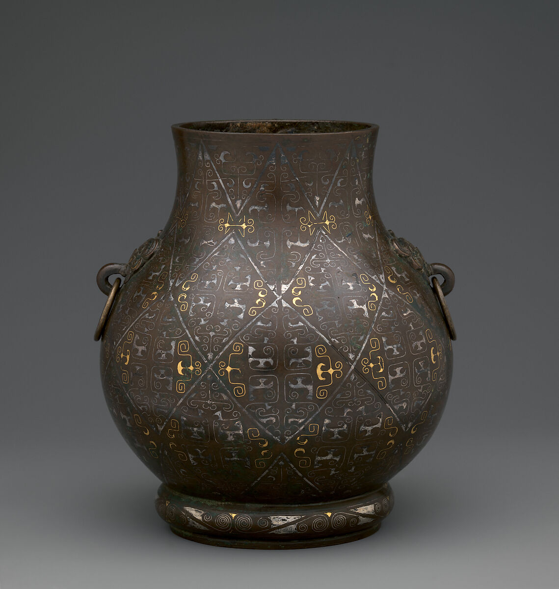 Archaic-style Vase (hu), Bronze, China 