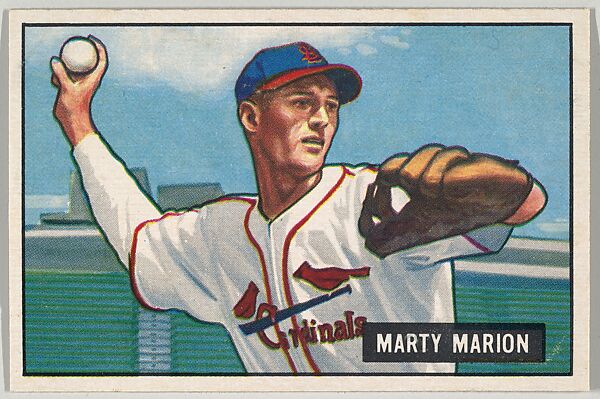 Marty Marion, Manager, Shortstop, St. Louis Cardinals, from Picture Cards, series 5 (R406-5) issued by Bowman Gum, Issued by Bowman Gum Company, Commercial color lithograph 