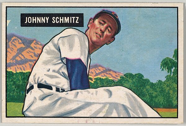 Johnny Schmitz, Pitcher, Chicago Cubs, from Picture Cards, series 5 (R406-5) issued by Bowman Gum, Issued by Bowman Gum Company, Commercial color lithograph 